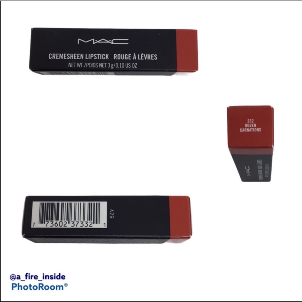 MAC COSMETICS CREMESHEEN LIPSTICK DOZEN CARNATIONS red - Picture 2 of 8